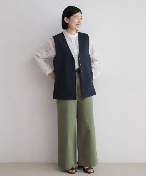 NOMBRE IMPAIR（ノンブルアンペール）の「リヨセルポリ麻　ロングベスト（ベスト・レディース・ネイビー/グレー/ベージュ・FREE）」の22枚目の写真