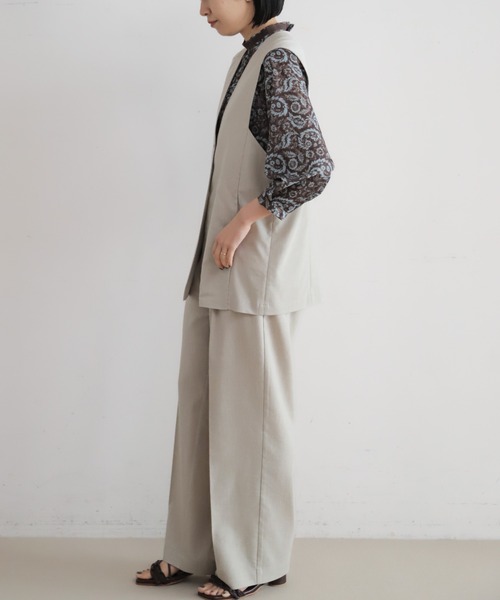 NOMBRE IMPAIR（ノンブルアンペール）の「リヨセルポリ麻　ロングベスト（ベスト・レディース・ネイビー/グレー/ベージュ・FREE）」の21枚目の写真