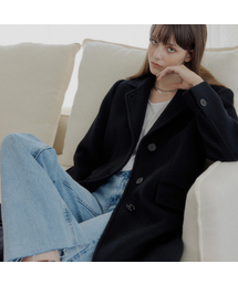 ソイウールシングルコート / SOY WOOL SINGLE COAT_BLACK