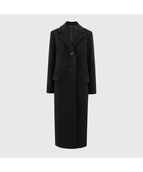 LOOKAST（ルックキャスト）の「ソイウールシングルコート / SOY WOOL SINGLE COAT_BLACK（チェスターコート・レディース・その他・MEDIUM/SMALL）」の3枚目の写真