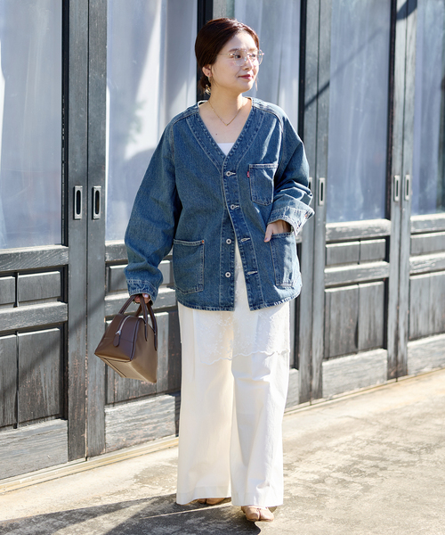 Levi's（リーバイス）の「《追加》別注【LEVI’S(R)/リーバイス(R)】UNION ENGINEER CARDIGAN（デニムジャケット・レディース・ライトブルー・MEDIUM/X-LARGE）」の7枚目の写真