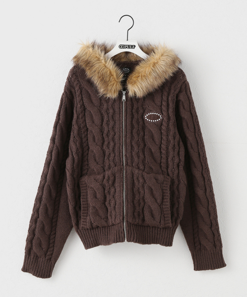 AFB / エーエフビー FUR ALAN KNIT HOODIE（パーカー）｜AFB