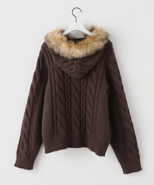 AFB / エーエフビー FUR ALAN KNIT HOODIE（パーカー）｜AFB