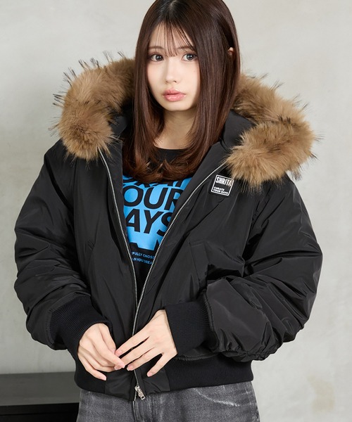 shrita(シュリータ)の「N2Bファー付きブルゾン(ブルゾン・キッズ・ブラック/カーキ・FREE)」の14枚目の写真