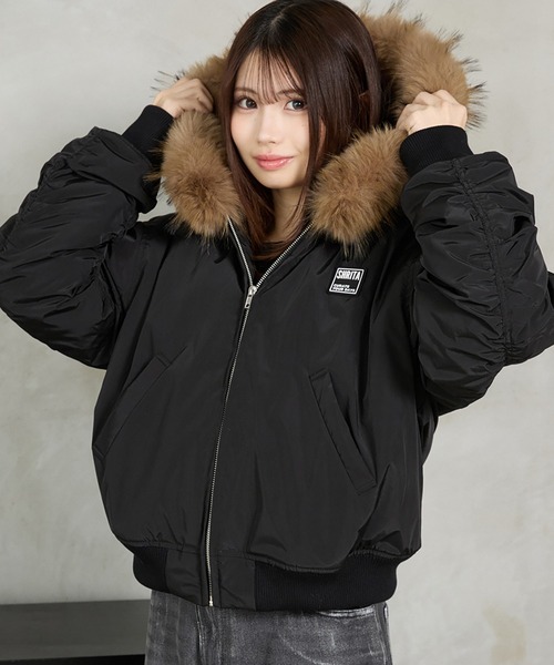 shrita(シュリータ)の「N2Bファー付きブルゾン(ブルゾン・キッズ・ブラック/カーキ・FREE)」の11枚目の写真