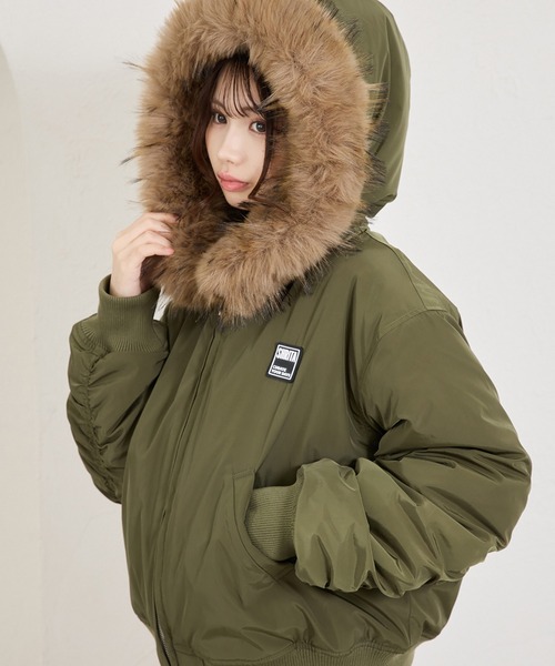 shrita(シュリータ)の「N2Bファー付きブルゾン(ブルゾン・キッズ・ブラック/カーキ・FREE)」の20枚目の写真