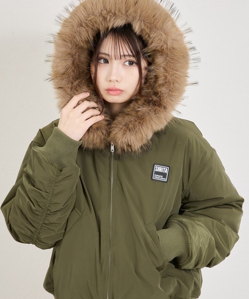 shrita(シュリータ)の「N2Bファー付きブルゾン(ブルゾン・キッズ・ブラック/カーキ・FREE)」の19枚目の写真