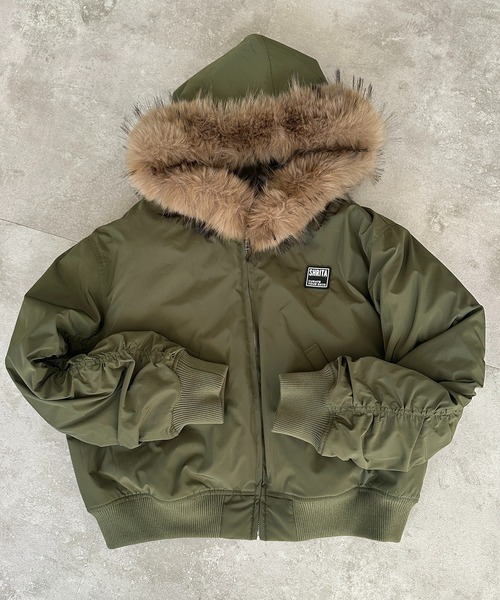 shrita(シュリータ)の「N2Bファー付きブルゾン(ブルゾン・キッズ・ブラック/カーキ・FREE)」の7枚目の写真