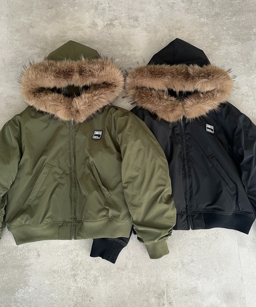 shrita(シュリータ)の「N2Bファー付きブルゾン(ブルゾン・キッズ・ブラック/カーキ・FREE)」の8枚目の写真