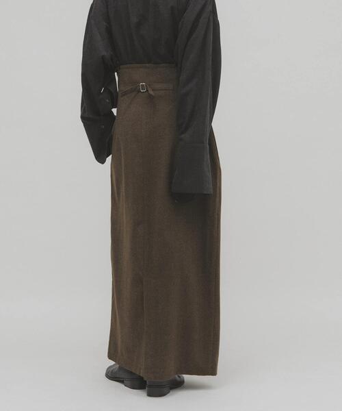 KBF（ケイビーエフ）の「2WAYペンシルスカート（スカート・レディース・チャコールグレー/ブラウン・ONE）」の4枚目の写真