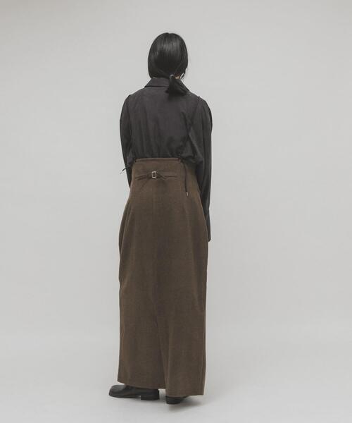 KBF（ケイビーエフ）の「2WAYペンシルスカート（スカート・レディース・チャコールグレー/ブラウン・ONE）」の9枚目の写真