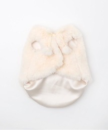 moncheri（モンシェリ）の「ポンポンリボン付きファーベスト（ペットウェア・キッズ）」