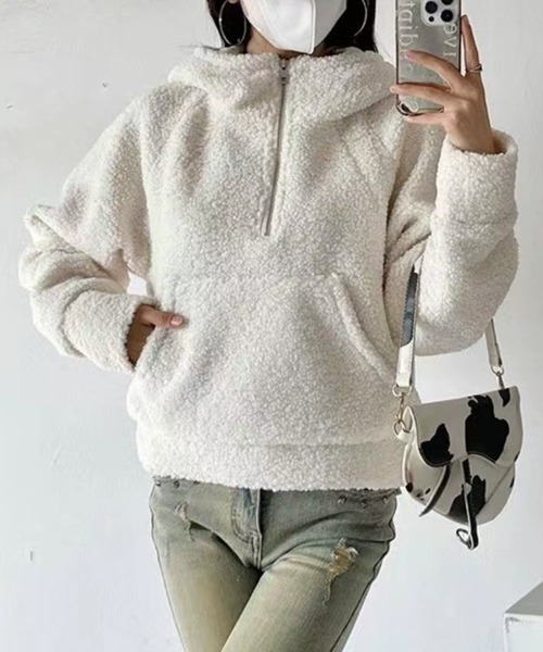 Half‑zip broad fleece — флисовая кофта с короткой молнией