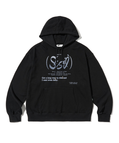 PAGESIISII(ページシシ)の「シーシー印刷フードパーカー ブラック(パーカー・レディース・その他・MEDIUM/X-LARGE/LARGE)」の1枚目の写真