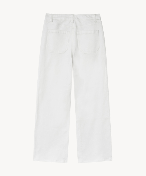 LADY VOLUME(レディーボリューム)の「ストレートフレアジーンズ (ホワイト)(デニムパンツ・レディース・その他・SMALL/MEDIUM/LARGE)」の2枚目の写真