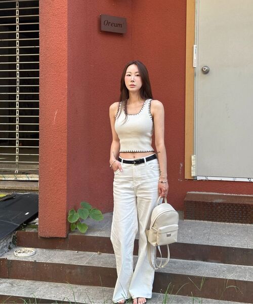 LADY VOLUME(レディーボリューム)の「ストレートフレアジーンズ (ホワイト)(デニムパンツ・レディース・その他・SMALL/MEDIUM/LARGE)」の7枚目の写真