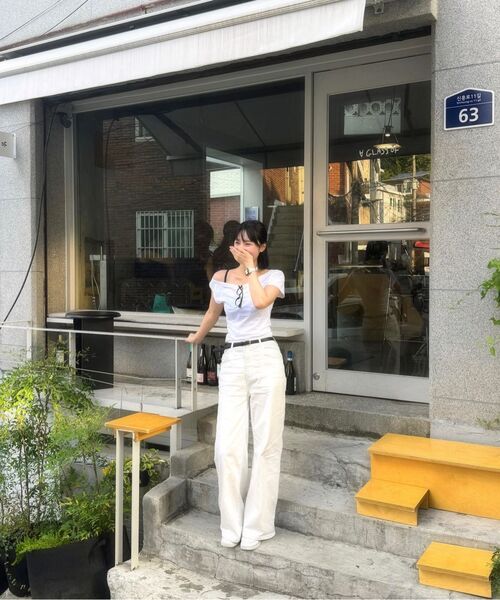 LADY VOLUME(レディーボリューム)の「ストレートフレアジーンズ (ホワイト)(デニムパンツ・レディース・その他・SMALL/MEDIUM/LARGE)」の8枚目の写真