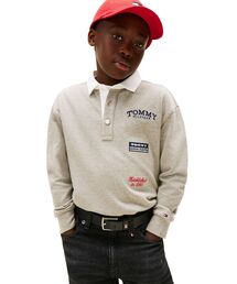 TOMMY HILFIGER | BOYS マルチプリントロングスリーブポロシャツ(ポロシャツ)