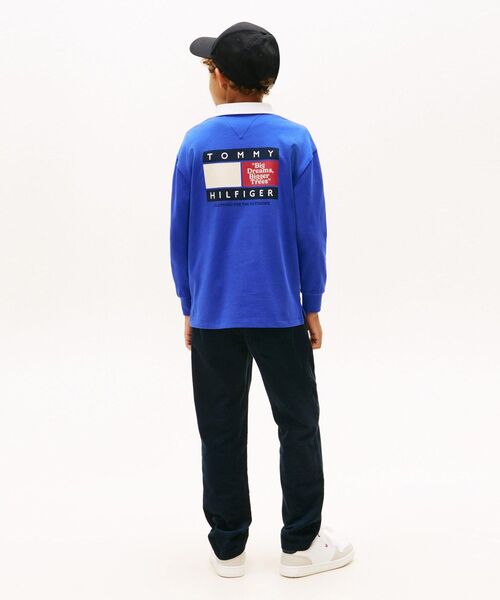 TOMMY HILFIGER（トミーヒルフィガー）の「BOYS マルチプリントロングスリーブポロシャツ（ポロシャツ・キッズ・グレー/ブルー・140cm/150cm/130cm/160cm）」の10枚目の写真