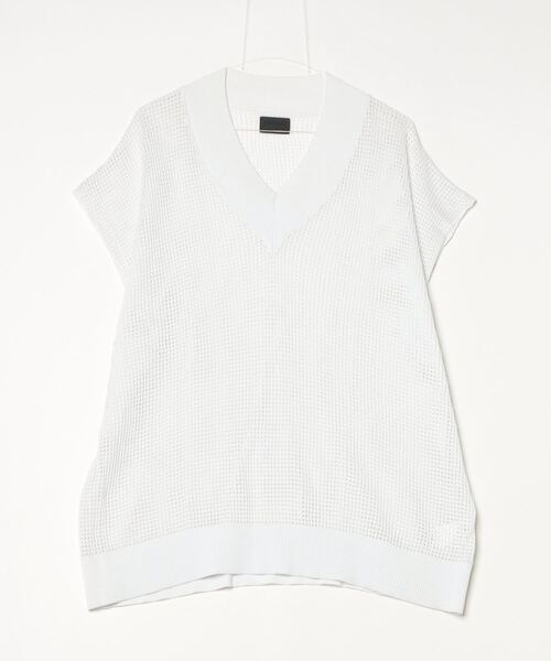 DANKE SCHON（ダンケシェーン）の「Dankeschon/ダンケシェーン/12GG MESH VEST/12ゲージ メッシュベスト（ベスト・レディース・ホワイト・F）」の2枚目の写真