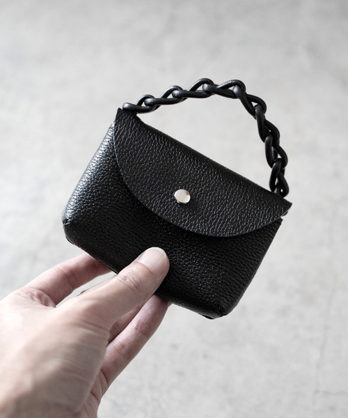 専用ページ　ハンドル用レザーポーチ SENTI センティ / SHRINK LEATHER CHAIN HANDLE POUCH シュリンク