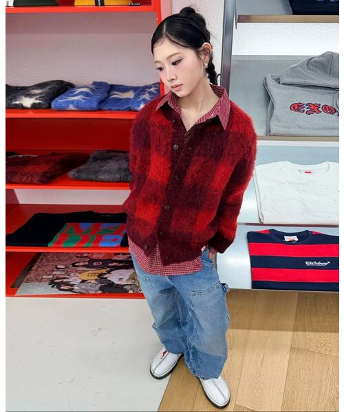 EXTRAORDINARY（エクストラオーディナリー）の「HERITAGE CHECK CARDIGAN RED（カーディガン/ボレロ・メンズ・その他・MEDIUM/LARGE/X-LARGE）」の12枚目の写真