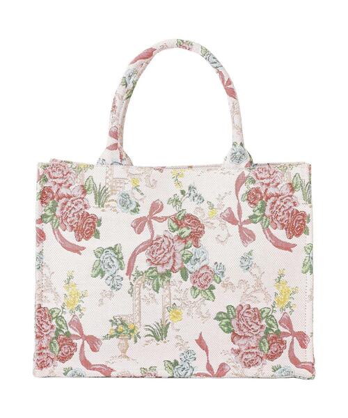 Maison de FLEUR（メゾンドフルール）の「フラワーガーデン柄ゴブランスクエアトートバッグ（ハンドバッグ・レディース・マルチ・FREE）」の9枚目の写真