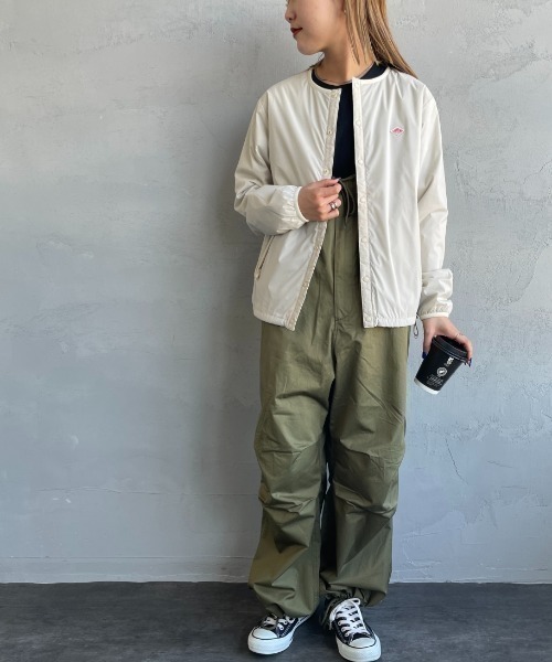 DANTON/ダントン　ナイロンタフタ インサレーションノーカラージャケット DANTON/ダントン] ナイロンタフタ インサレーションノーカラー