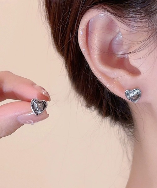 セール】エッジハートクロスピアス(RO)（ピアス（両耳用））｜almo
