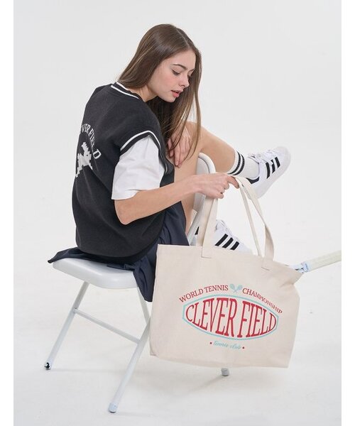 CLEVER FIELD（クレバーフィールド）の「Vネックドットグラフィックニットベスト[ブラック]（ベスト・メンズ・その他・LARGE/MEDIUM）」の3枚目の写真