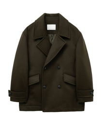 DOUBLE BREASTED PEA COAT (KHAKI)