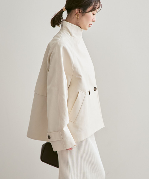 追加》コットンダブルクロススタンドショートコート（その他アウター