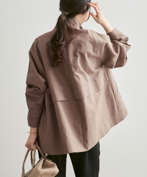 Noble(ノーブル)の「《追加》コットンダブルクロススタンドショートコート(その他アウター・レディース・ベージュ/カーキ/アイボリー・38/36)」の15枚目の写真