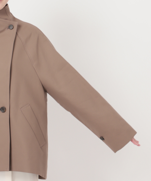 Noble（ノーブル）の「《追加》コットンダブルクロススタンドショートコート（その他アウター・レディース・ベージュ/カーキ/アイボリー・38/36）」の12枚目の写真