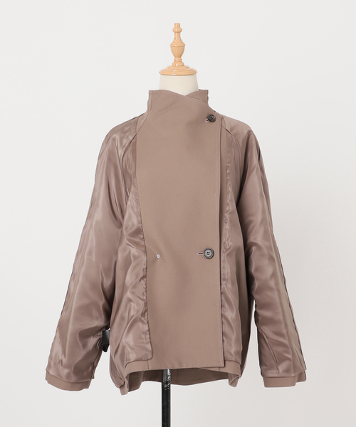 追加》コットンダブルクロススタンドショートコート（その他アウター