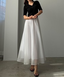 Louere（ルエレ）の「ポロニットドッキングシアーフレアワンピース（ワンピース）」