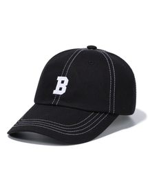 BUTDEEP（バッドディープ）の「B LOGO CURVED CAP-BLACK STITCH（キャップ）」