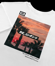 RE square campaign half tee (black pink)