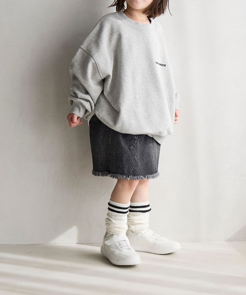 LOWRYS FARM(ローリーズファーム)の「サイドポケットデニムスカート 607548(デニムスカート・キッズ・ブルー/ワンウォッシュ/ブラック・110cm/120cm/130cm/140cm/150cm)」の8枚目の写真