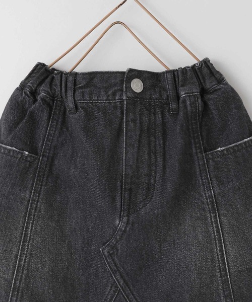 LOWRYS FARM(ローリーズファーム)の「サイドポケットデニムスカート 607548(デニムスカート・キッズ・ブルー/ワンウォッシュ/ブラック・110cm/120cm/130cm/140cm/150cm)」の10枚目の写真