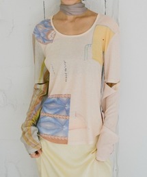 sahara（サハラ）の「2way Sleeve Art Print Top（Tシャツ/カットソー）」