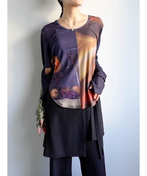 sahara（サハラ）の「2way Sleeve Art Print Top（Tシャツ/カットソー・レディース・その他3/その他2/その他1/その他4・FREE）」の11枚目の写真