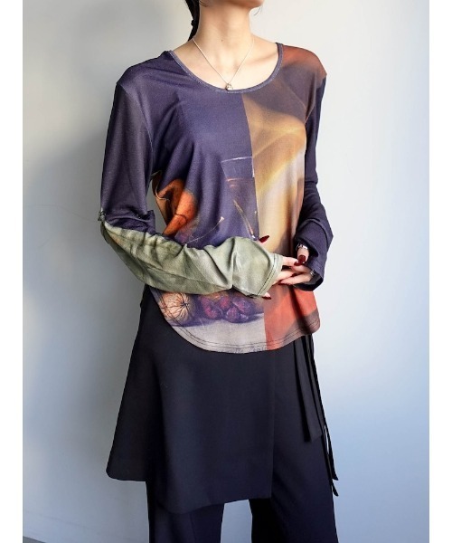 sahara（サハラ）の「2way Sleeve Art Print Top（Tシャツ/カットソー・レディース・その他3/その他2/その他1/その他4・FREE）」の12枚目の写真