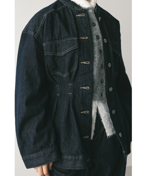 STYLEMIXER（スタイルミキサー）の「ペプラムデニムジャケット（デニムジャケット・レディース・インディゴブルー/ブラック・SMALL/MEDIUM）」の20枚目の写真