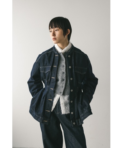 STYLEMIXER（スタイルミキサー）の「ペプラムデニムジャケット（デニムジャケット・レディース・インディゴブルー/ブラック・SMALL/MEDIUM）」の18枚目の写真