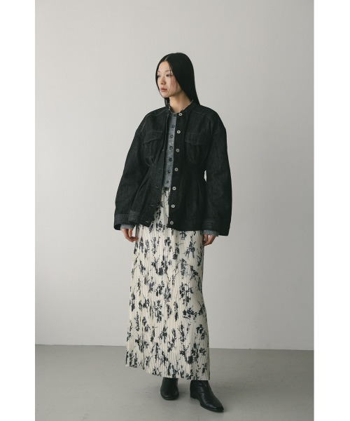 STYLEMIXER（スタイルミキサー）の「ペプラムデニムジャケット（デニムジャケット・レディース・インディゴブルー/ブラック・SMALL/MEDIUM）」の4枚目の写真