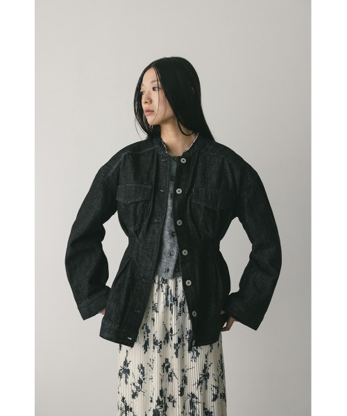 STYLEMIXER（スタイルミキサー）の「ペプラムデニムジャケット（デニムジャケット・レディース・インディゴブルー/ブラック・SMALL/MEDIUM）」の5枚目の写真