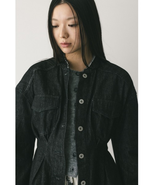 STYLEMIXER（スタイルミキサー）の「ペプラムデニムジャケット（デニムジャケット・レディース・インディゴブルー/ブラック・SMALL/MEDIUM）」の6枚目の写真