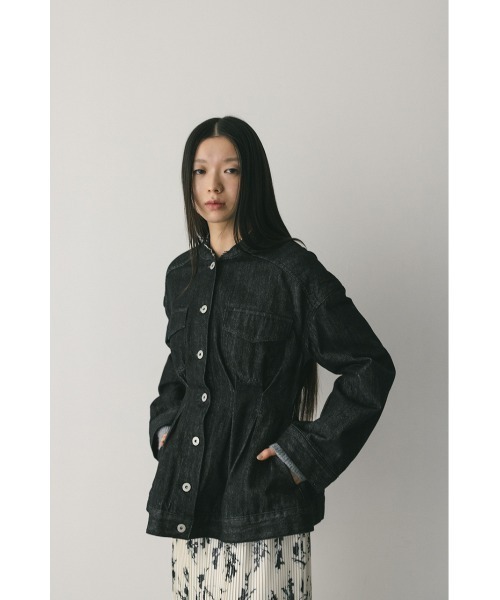 STYLEMIXER（スタイルミキサー）の「ペプラムデニムジャケット（デニムジャケット・レディース・インディゴブルー/ブラック・SMALL/MEDIUM）」の8枚目の写真