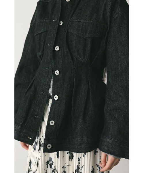 STYLEMIXER（スタイルミキサー）の「ペプラムデニムジャケット（デニムジャケット・レディース・インディゴブルー/ブラック・SMALL/MEDIUM）」の11枚目の写真